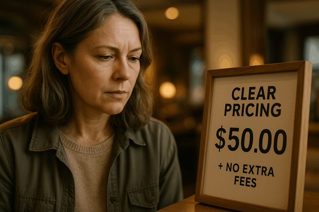 Ultra realistic image for The Advantage of Clear Pricing Without Hidden Upgrade Costs. Focus: intimate interior detail shot with shallow depth of field, ultra realistic