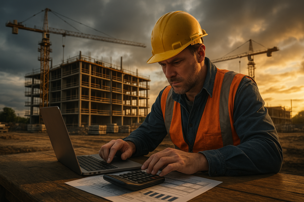 Ultra realistic image for The Complete Guide to Contractor Finance Tools. Focus: wide cinematic exterior view with dramatic lighting, ultra realistic