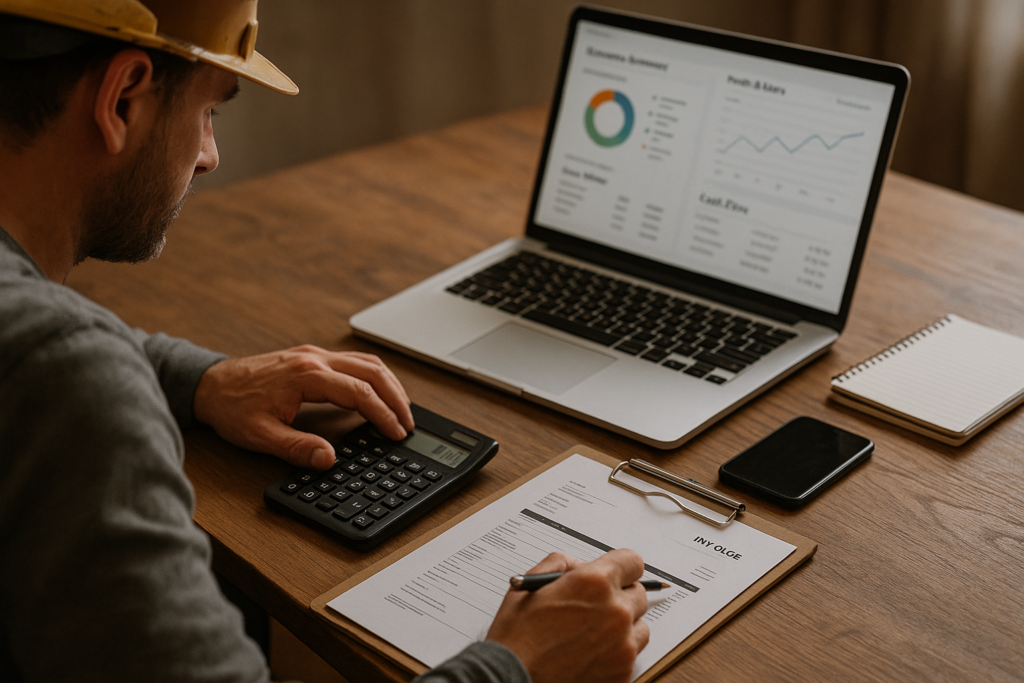 Ultra realistic image for The Complete Guide to Contractor Finance Tools. Focus: intimate interior detail shot with shallow depth of field, ultra realistic