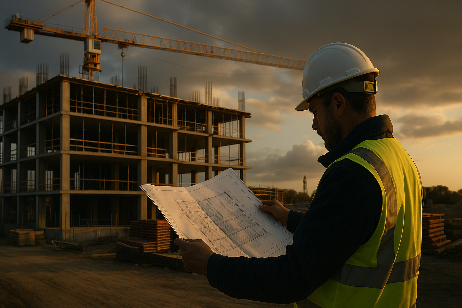 Ultra realistic image for Why Strong Planning Improves Every Construction Project. Focus: wide cinematic exterior view with dramatic lighting, ultra realistic