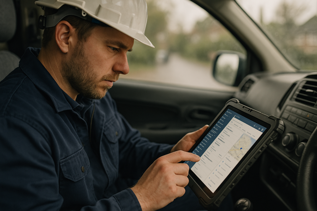 Ultra realistic image for Why Your Field Team Needs Their Own Portal. Focus: intimate interior detail shot with shallow depth of field, ultra realistic