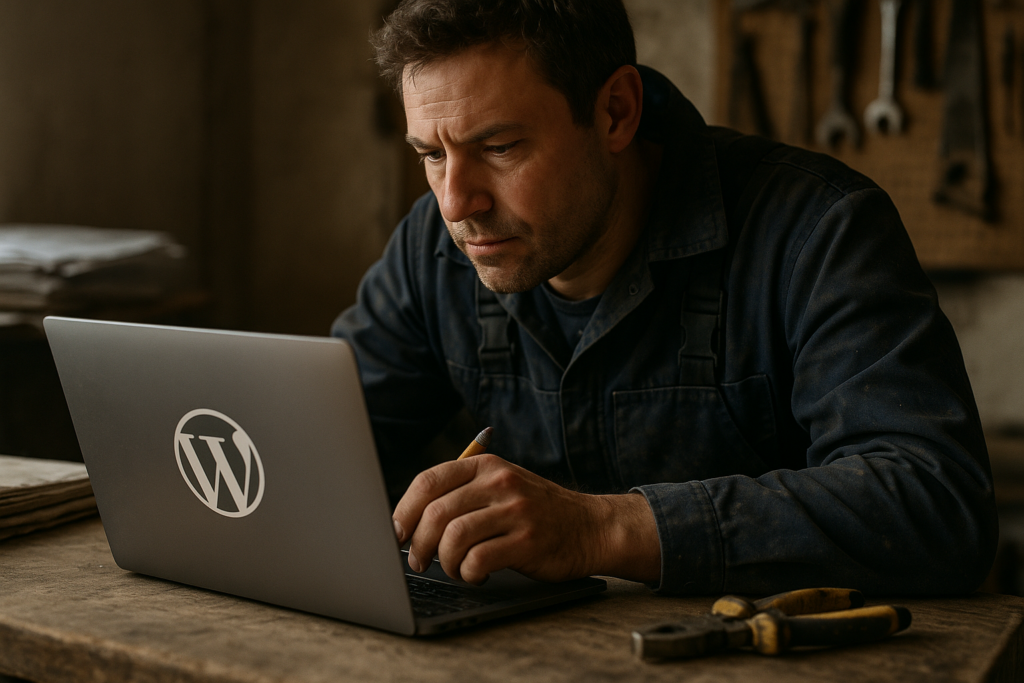 Ultra realistic image for How WordPress Project Management Plugins Can Transform UK Trade Businesses. Focus: intimate interior detail shot with shallow depth of field, ultra realistic